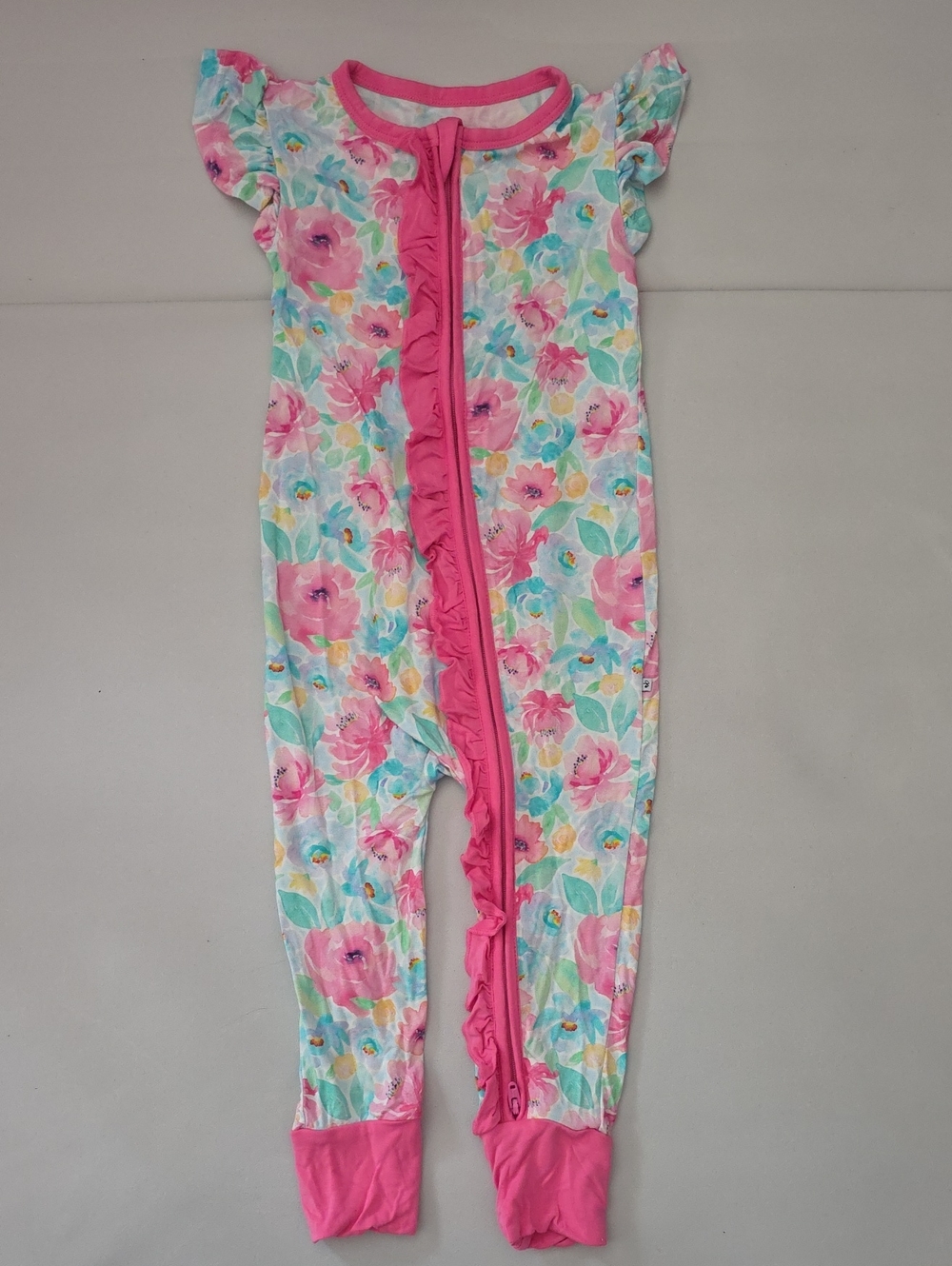 (NWOT) Birdie Bean Trinity Ruffle Cap Sleeve Romper - Size 2T